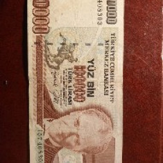 Bacnota 100.000 lire turcesti