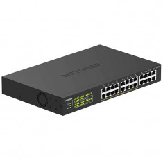 Switch NetGear GS324P-100EUS 24-Port 16xPoE+ 190W Gigabit UnMaged Desktop Rack Metal foto