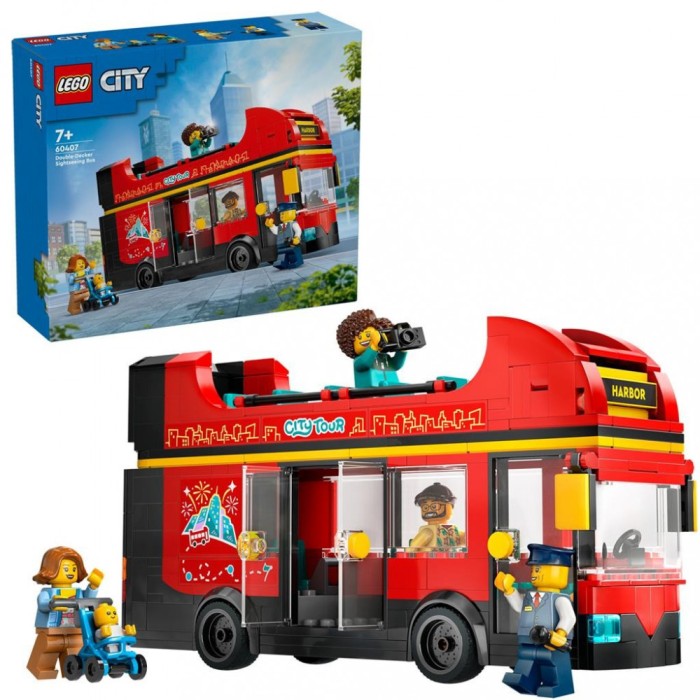 LEGO CITY AUTOBUZ TURISTIC ROSU CU ETAJ 60407