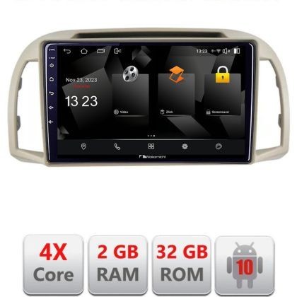 Navigatie Nissan Micra 2002-2010 Android Ecran 720P Quad Core 2+32 carplay android auto CarStore Technology