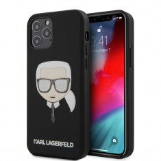 Husa Cover Karl Lagerfeld Glitter Head pentru iPhone 12/12 Pro Black foto