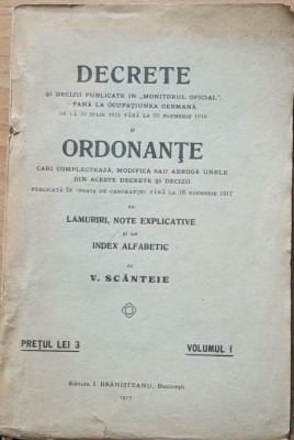 CARTE ~ DECRETE DECIZII SI ORDONANTE PUBLICATE IN PERIOADA 20 IULIE-20 NOV 2016 foto