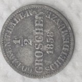 Germania 1/2 groschen 1858 B argint