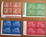 TIMBRE ROM&Acirc;NIA MNH LP541/1962-Cosmonautica &icirc;n slujba pacii -bloc de 4, Nestampilat
