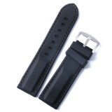 Curea Ceas Silicon Neagr? - 20mm 22mm 24mm 26mm, Time Veranda