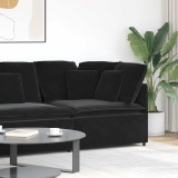 VidaXL Modul de colț pentru canapea modulară cu perne, negru, 100 cm