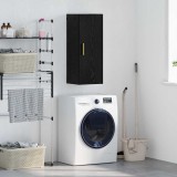vidaXL Dulap montat pe perete Stejar Negru 34,5 x 34 x 90 cm 882606