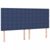 Tablii de pat, 4 buc, albastru, 80x5x78/88 cm, textil