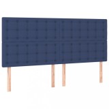 Tablii de pat, 4 buc, albastru, 80x5x78/88 cm, textil