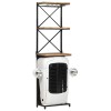 VidaXL Dulap vinuri design tractor alb 49x31x170cm mango nefinisat