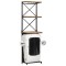 vidaXL Dulap vinuri design tractor alb 49x31x170cm mango nefinisat