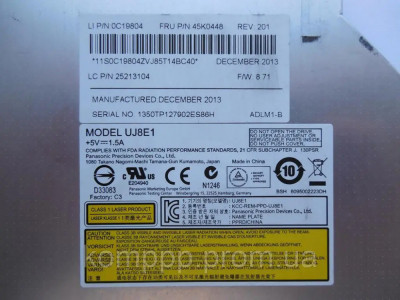72. Unitate optica laptop - DVD-RW PANASONIC | UJ8E1 | 45K0448 foto