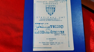 program UM Timisoara - Ind. S.C. Turzii foto