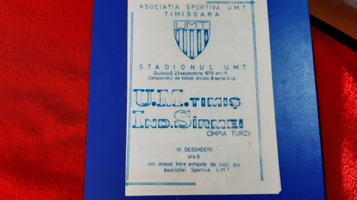 program UM Timisoara - Ind. S.C. Turzii