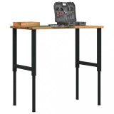 Cumpara ieftin Banc lucru maro 100x60x(71,5-98)cm lemn masiv stejar