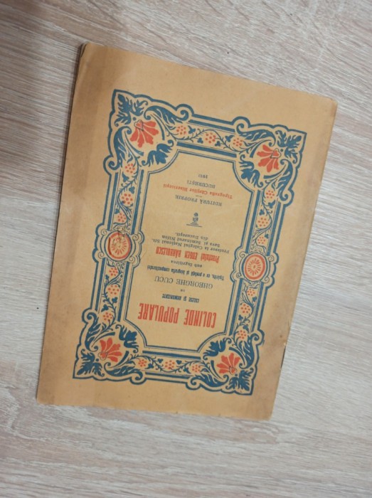 COLINDE POPULARE, CULESE SI ARMONIZATE DE GHEORGHE CUCU, 1932
