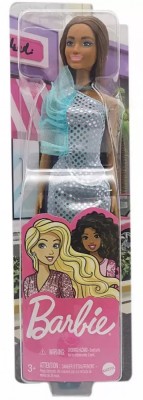 Papusa Barbie Tinute Stralucitoare Satena Cu Rochita Blue foto