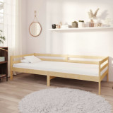Cumpara ieftin Pat de zi cu saltea, 90x200 cm, lemn masiv de pin