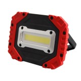 Proiector LED HOFF, 10W, max 1000lm, lumina rece, reincarcabil, cu acumulator, rosu + negru