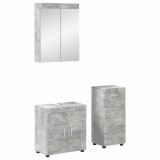Cumpara ieftin Set de mobilier pentru baie TULUM 3 buc. Gri din beton