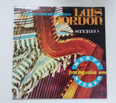 Lu&amp;iacute;s Bordon &amp;ndash; Harpa Paragu&amp;aacute;ia Em St&amp;eacute;reo, disc vinil Brazil Latin, Folk, World foto