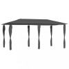 Gossi pavilion cu huse pentru stalpi, antracit, 3x6x2,6 m, 160 g/m2