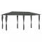 Gossi pavilion cu huse pentru stalpi, antracit, 3x6x2,6 m, 160 g/m2
