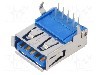 Conector USB A, versiune USB 3.0, in unghi 90&deg;, GCT - USB1135-15-9-L-B