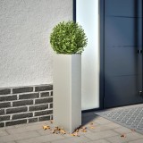 Cumpara ieftin Jardinieră de grădină, 30x26x75 cm, oțel inoxidabil, triunghi