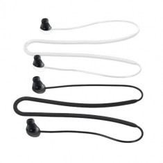 Set 2 Curele pentru casti Samsung Galaxy Buds Pro, Kwmobile, Negru/Alb, Silicon, 56874.02