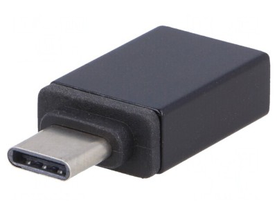 Adaptor OTG USB 3.1 USB A la USB C Negru foto