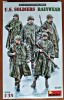 Kit U.S. SOLDIERS RAINWEAR Firma MINIART Cod 35245 Scara 1/35 Piese 134 DIORAMA MACHETA FIGURINE ASAMBLARE HOBBY WWII SOLDAȚI GERMANI AMERICANI RUȘI, 1:32