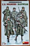 Kit U.S. SOLDIERS RAINWEAR Firma MINIART Cod 35245 Scara 1/35 Piese 134 DIORAMA MACHETA FIGURINE ASAMBLARE HOBBY WWII SOLDAȚI GERMANI AMERICANI RUȘI, 1:32