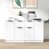 VidaXL Servante, 2 buc., alb, 60x30x70 cm, lemn prelucrat