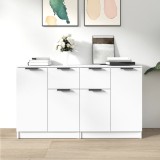 vidaXL Servante, 2 buc., alb, 60x30x70 cm, lemn prelucrat