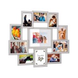 Cumpara ieftin Rama foto perete plastic bej, sticla 65,5 x 60,5 cm