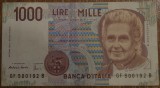 1000 lire 1990, Italia, Montessori