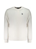 Bluză bărbați fară fermoar cu decolteu la baza g&acirc;tului și logo, Alb, S, 2XL, L, M, XL