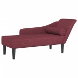 Cumpara ieftin Fotoliu sezlong cu perne, rosu vin, material textil