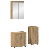vidaXL Set de mobilier pentru baie cu sertar TULUM Stejar Artizanal 3398033