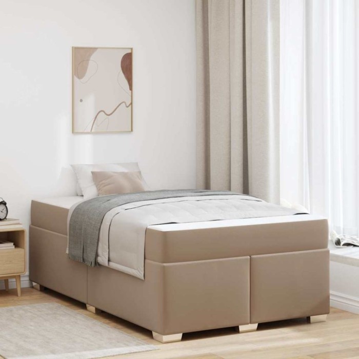 Cadru de pat Cappuccino 120 x 200 cm Piele artificială
