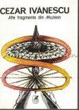 Cumpara ieftin Alte Fragmente din Muzeon - Cezar Ivănescu - Autograf &amp; Dediție - Roman Rom&acirc;nesc - 1992 - Cartea Rom&acirc;nească