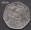 Moneda Anglia Marea Britanie 2017, 50 Pence Comemorativa Benjamin Bunny