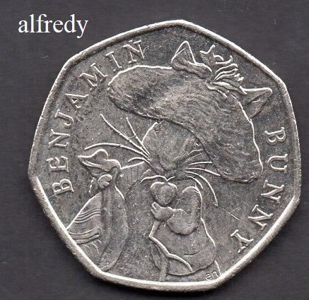 Anglia Marea Britanie 2017 50 Pence, Comemorativa, Benjamin Bunny