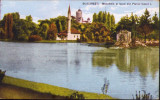 HST CP427 Carte poștală București Moscheia și lacul din Parcul Carol I