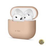 Husa Tech-Protect Silicone pentru Apple AirPods 4 Bej