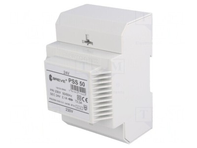 Transformator de alimentare 50VA 230VAC 24V cu bandă de cleme foto