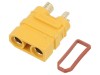 Conector de Alimentare DC XT90 Mamă pentru PCB, Galben