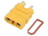 Conector de Alimentare DC XT90 Mamă pentru PCB, Galben