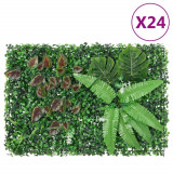 Gard din plante artificiale,&nbsp;24 buc., verde, 40x60 cm GartenMobel Dekor, vidaXL